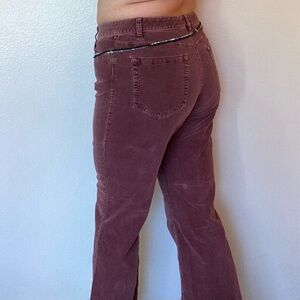 Vintage Coldwater Creek Mid-Rise Burgundy Corduroy Pants